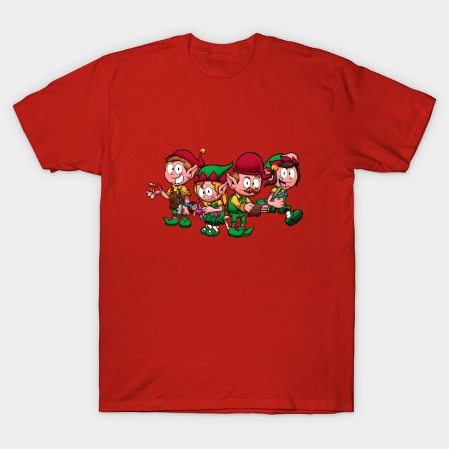 Christmas Worker Elves T-Shirt by TheMaskedTooner